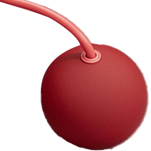 Trådlöst hopprep med viktad boll och tysta lager för inomhusträning - Röd