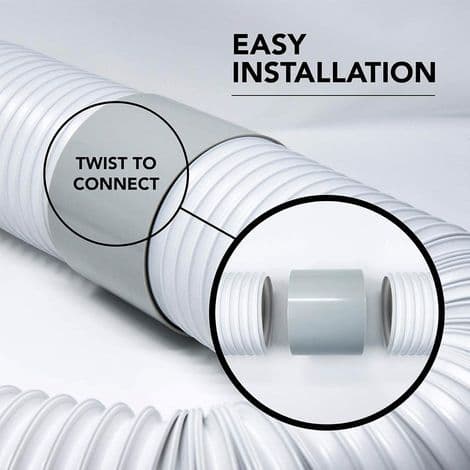 Aircondition Udstødningsslangeforbindelse – 130 mm Universal Gevindforbindelse