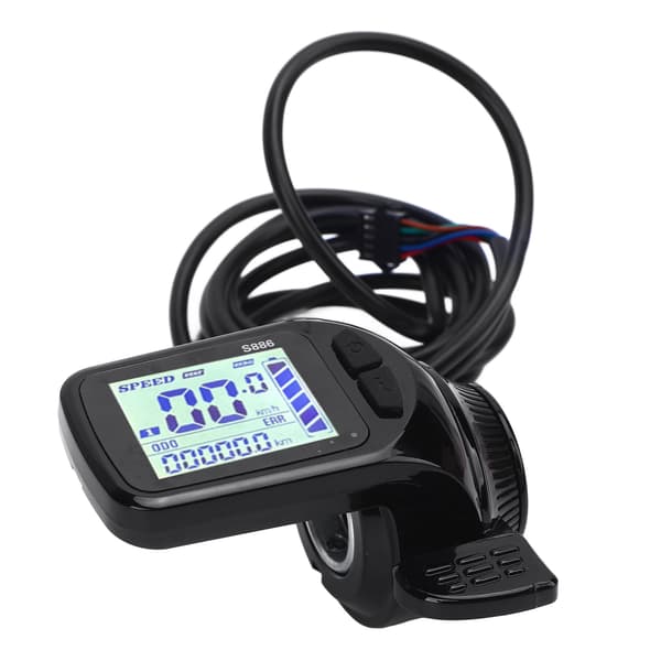 Tommelfingergas med LCD-display til elcykel, speedometer, scooter/cykeltilbehør.