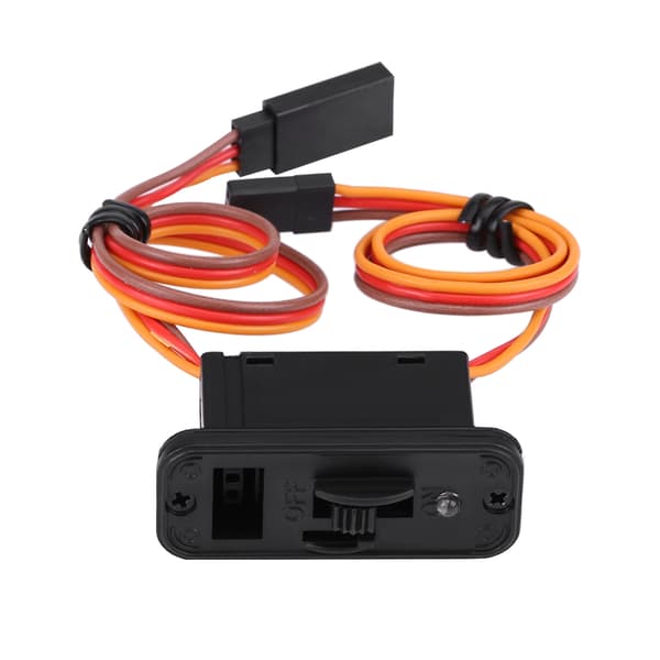 RC JR-bryter med LED for mottaker, robust RC-bryter, høykvalitetsmateriale 12A 6-12V