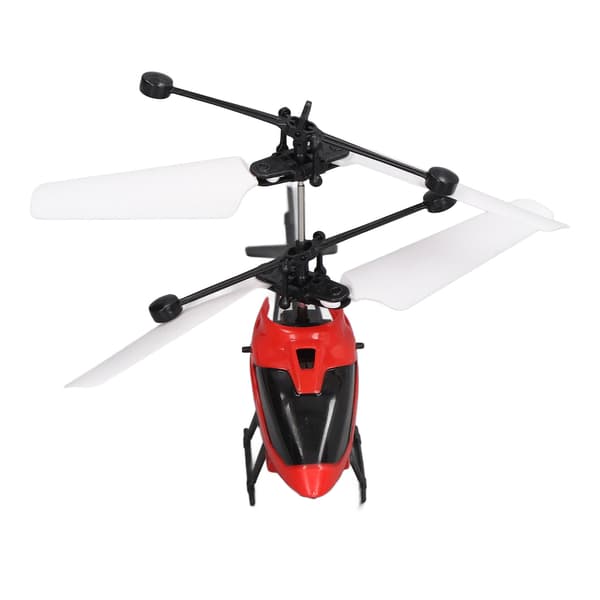Mini RC Helikopter med Automatisk Induktion, Stabil Hastighet, Fallsäker, Röd Belyst