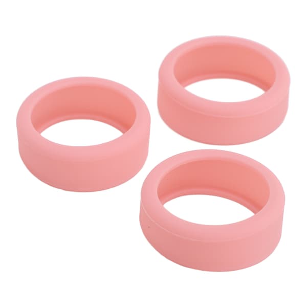3PCS Silikonringskydd för Smart Ring, Reptåligt, Rosa, Storlekar 6, 7, 8, 9, 10