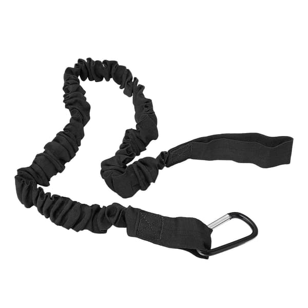 Elastisk snor til kajakpagaj, letvægtsnylon, alsidig, til kano, surfing, fiskeri, sort