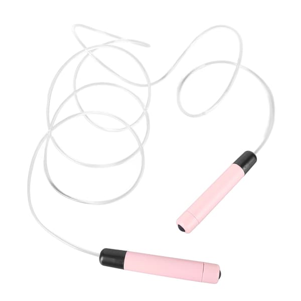 Lättviktig Ergonomisk RGB LED Hopprep för Barn och Vuxna - Rosa