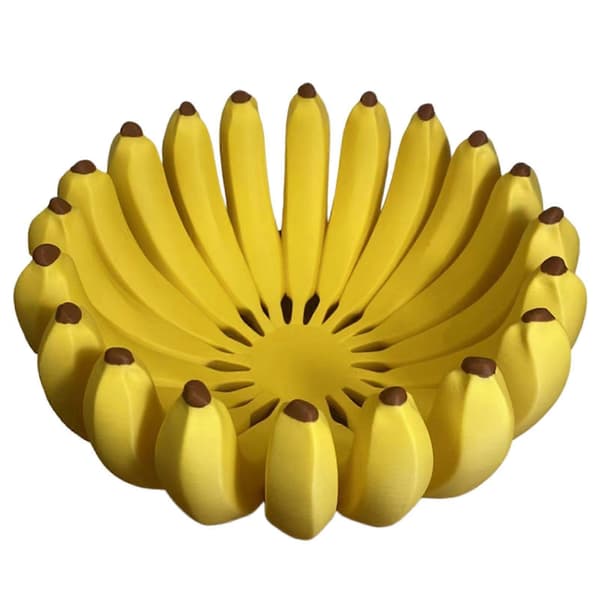 Bananformet fruktskål med et unikt, iøynefallende design – perfekt for et moderne, minimalistisk hjem