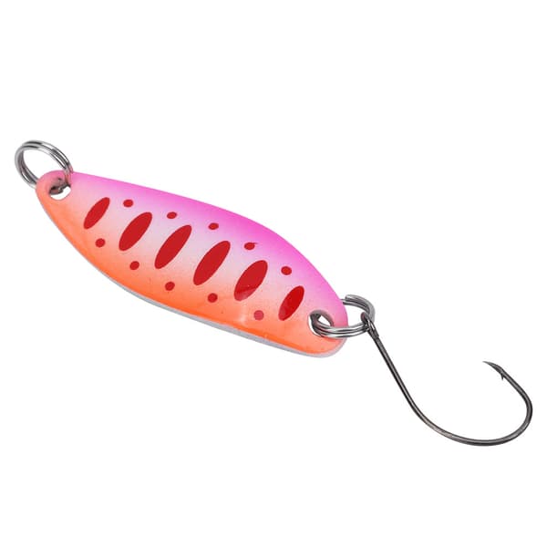 Blinker Öringdrag 3.5g 3.4cm Orange Rosa Prick Reflekterande Paljetter Fiske