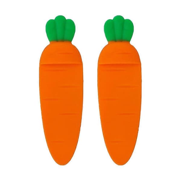 2-pack silikon tecknade markörer, djur morotsbokmärken, pappersvaror