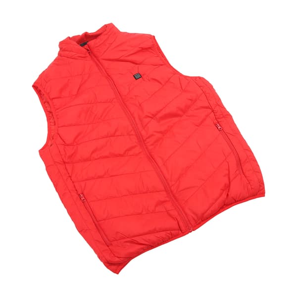 Elektrisk oppvarmet vest USB DC 5V Nylon og polyester Lett vaskbar for menn og kvinner Rød 3XL