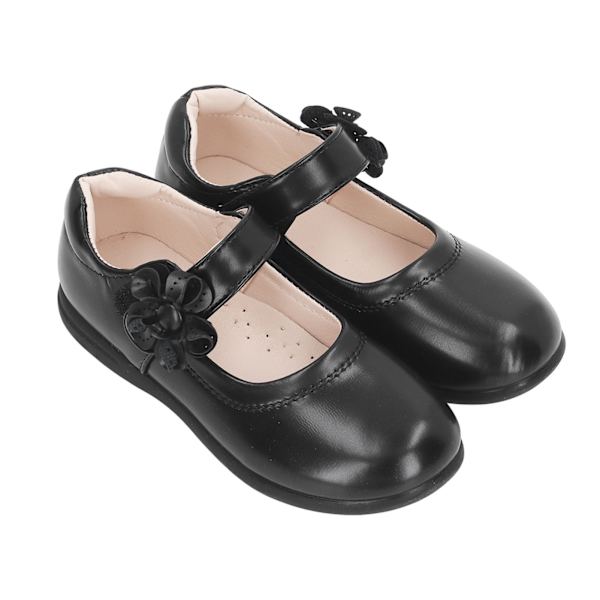 Mary Jane-sko til piger, sort, skoleuniform, modesko, PU, størrelse 35