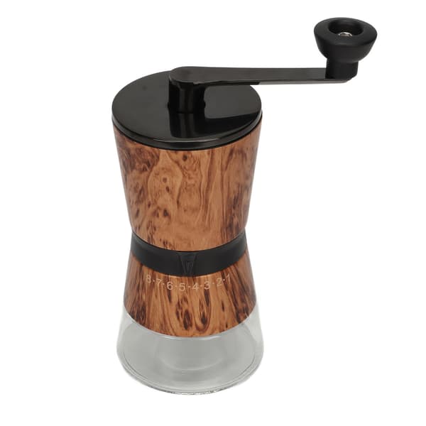Manuell kaffekvern med 8-trinns justering, ergonomisk design for camping