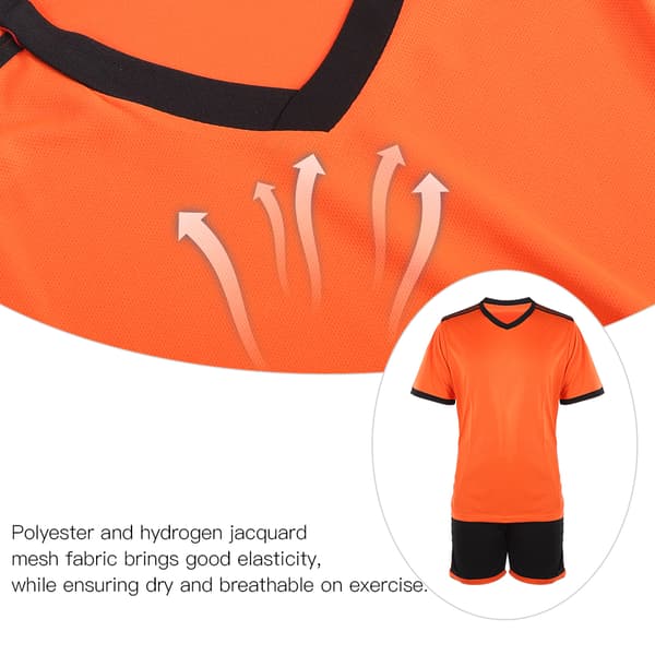 Kortermet fotballtrøye for menn, uniform for trening og konkurranse
