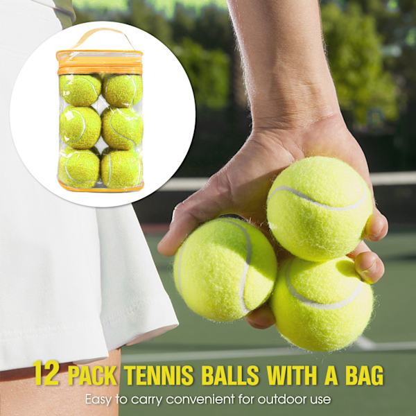 12-pack tennisbollar för justerbar tryckträning