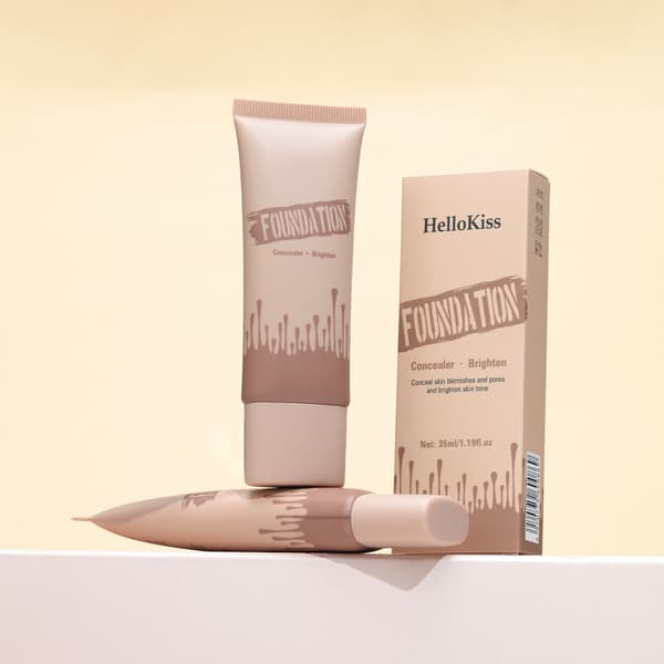6 nyanser flytende foundation, concealer foundation, lett langvarig sminkebase, oljekontroll... 03#