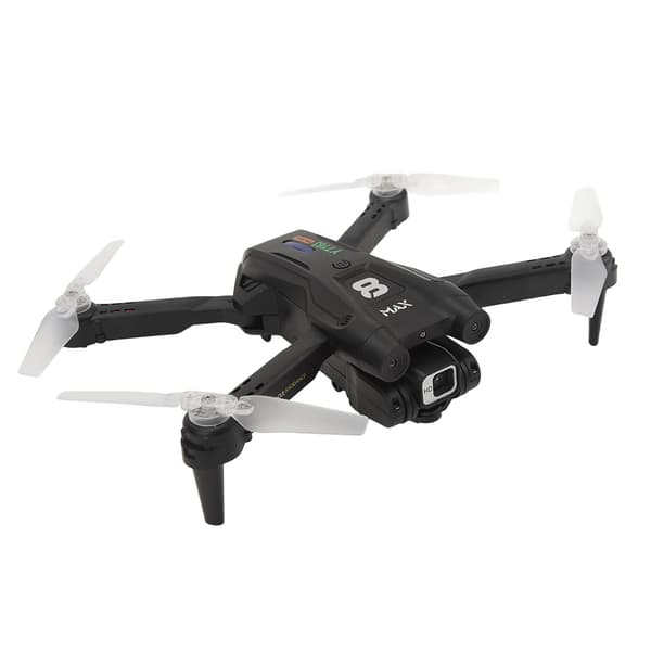 RC Quadcopter FPV Drone med LED-åndedrætslys, optisk flow-svæv og 360° forhindringsundgåelse.