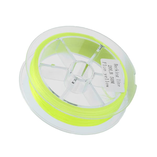 Vaxfri flugfiskelina 20LB 50m Fluorescerande gul polyestermaterial