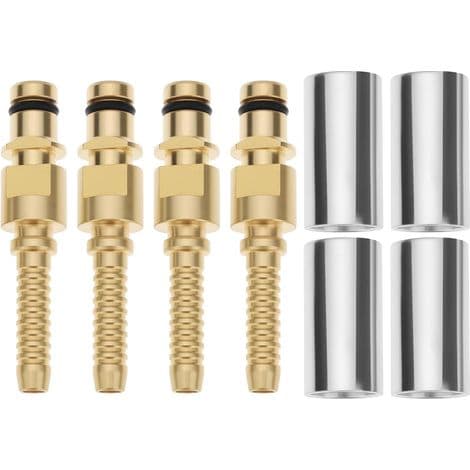 Sæt med 4 lynkoblingsadaptere til 6 mm slanger kompatible med Karcher K2 til K7 højtryksrenserslanger