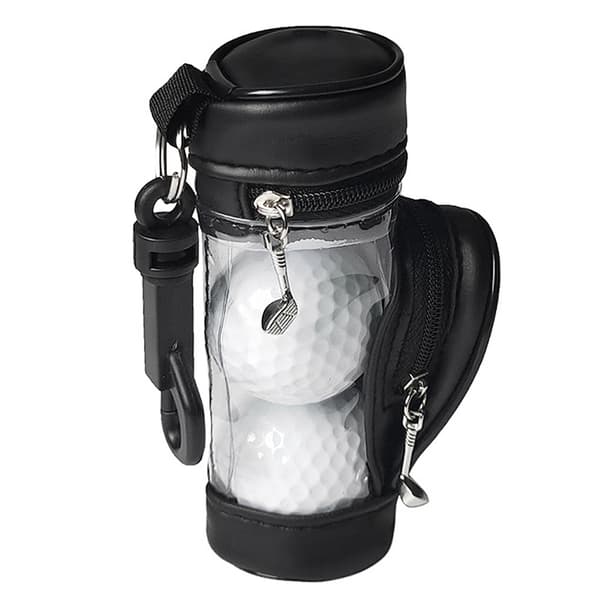 Golfboldopbevaringsetui med 3 bolde og 3 holdere - Let og holdbart PVC