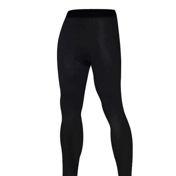 Kompresjonstreningsleggings for menn, lett, pustende, polyester, svart, størrelse M