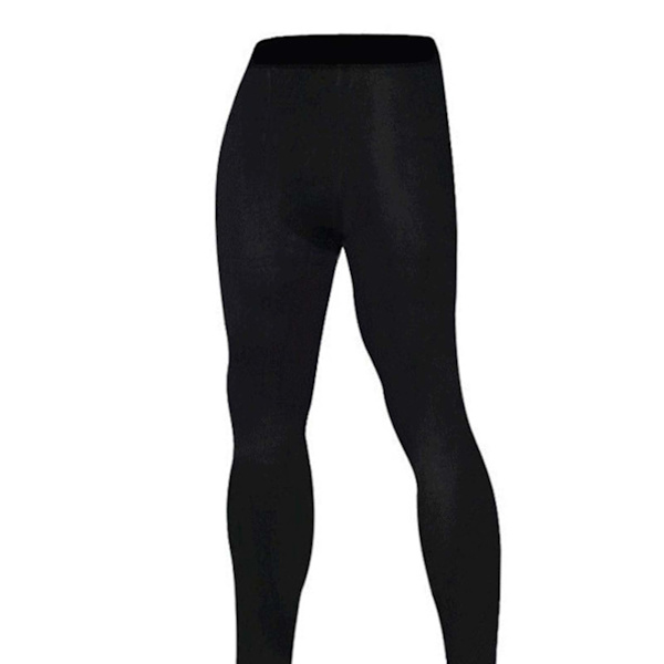 Kompressionstræningsleggings til mænd, letvægts, åndbare, polyester, sort, størrelse M