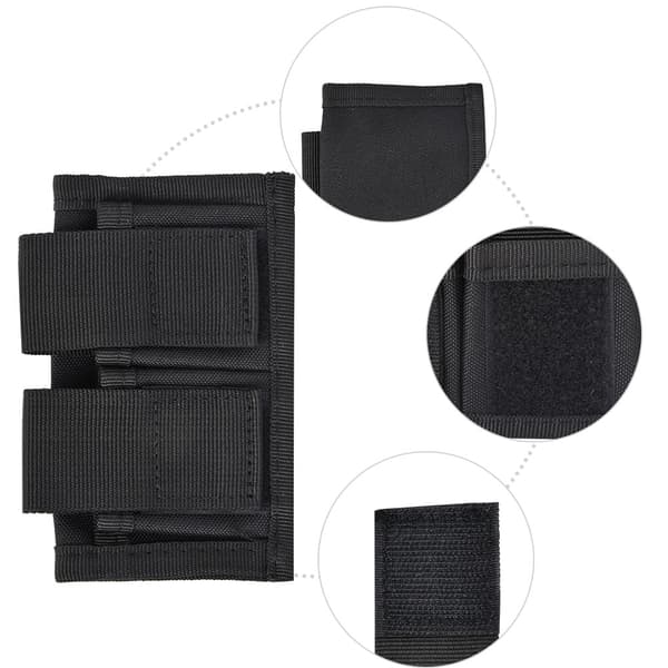 Nylon 600D Fast Charger Taske, Holder 2 Magasiner, Sort Shotshell Pung