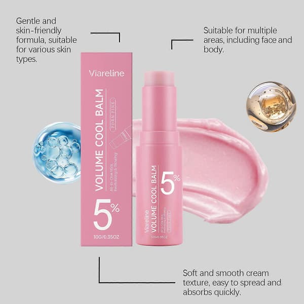 Pink Collagen Plumping Multi-Effect Læbepomade, 5% PDRN Plumping og Kølende Læbepomade Stick, velegnet til læber, ansigt og hals. 2