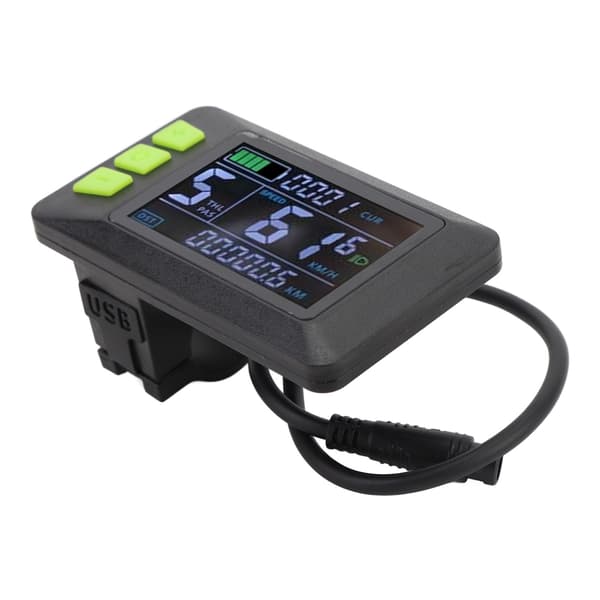LCD-display för elscooter, 6-stifts kontrollpanel, vattentålig, 24V-60V