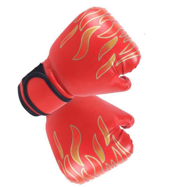 Professionella boxhandskar för barn för MMA-träning, kickboxning, röd PU-boxningssäck