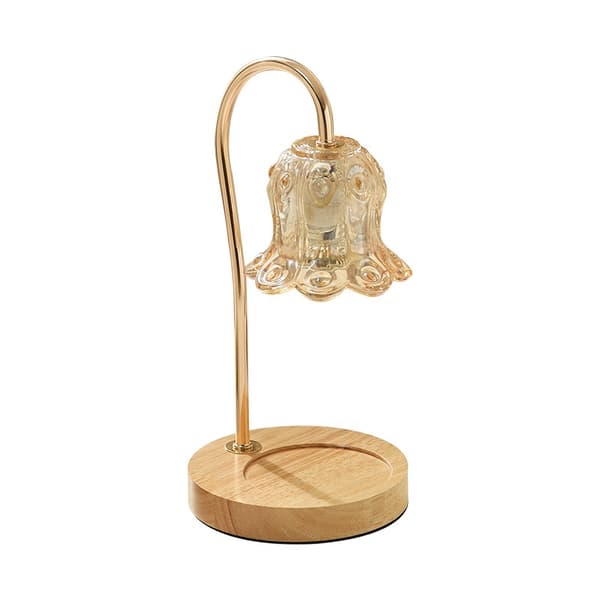 Multifunktionell ljusvärmare: Rosdesign, dimmer, 2-8 timmars timer, träbas