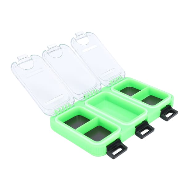 Liten vanntett multifunksjonell fiskeredskapsboks for oppbevaring av sluk og kroker - Grønn