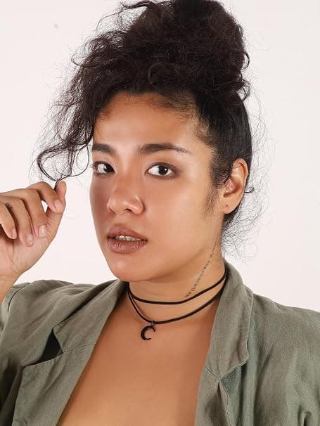 Gotisk Boho Lagdelt Vedhæng Choker Halskæde, Fin Sort Choker, Boho Gotisk Halskæde, Goth Vint.