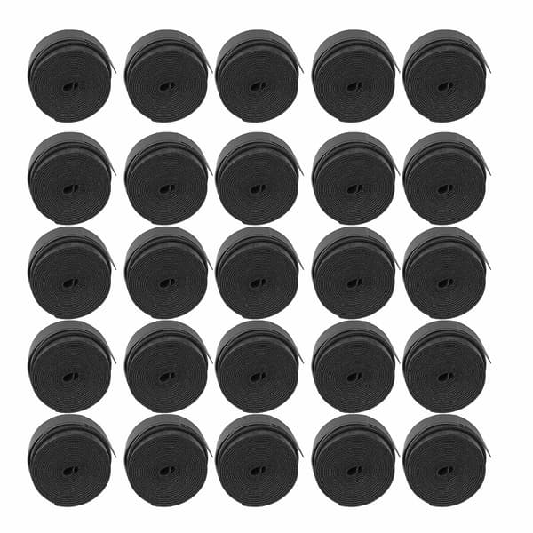 25 STK. Absorberende skridsikker griptape til tennisketcher, badminton, squash, fiskestang - Sort