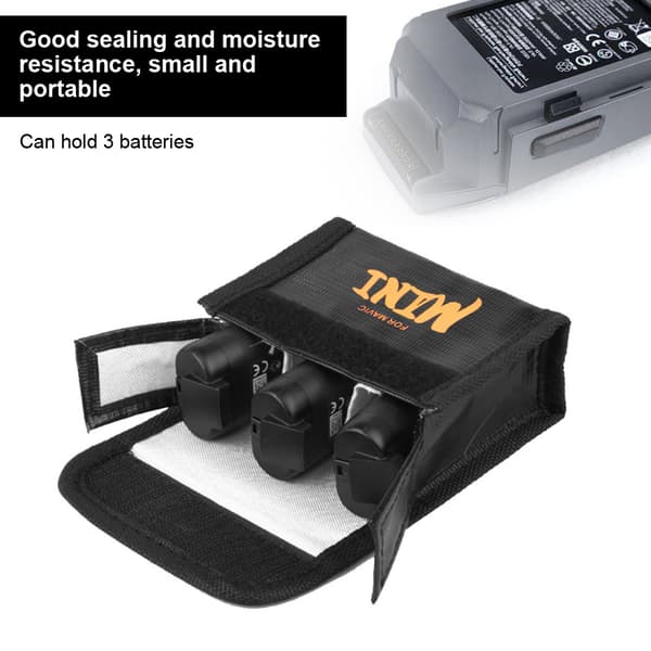 Eksplosjonssikkert batterideksel, høytemperaturbestandig, for Mavic Mini, svart
