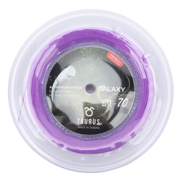 POWERTI BX70 Högelastisk Nylon Badmintonsträng 0,7 mm 200 m Lila för Racketar