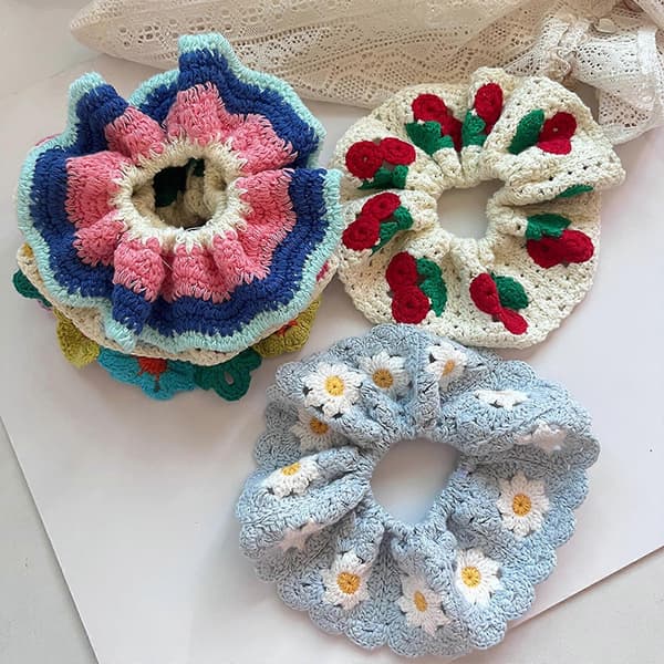 Overdimensjonert Hårstrikk – Stor Blomsterformet Design – Elastisk Hårtilbehør – Hårstrikk – Kvinner