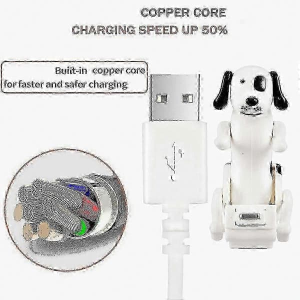 Morsom og dynamisk valpeformet USB-datakabel, kompatibel med ulike enheter, rask lading.