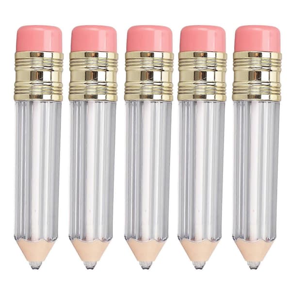 Sæt med 5 tomme 5 ml lipgloss-tuber i blyantform til dine gør-det-selv-kreationer