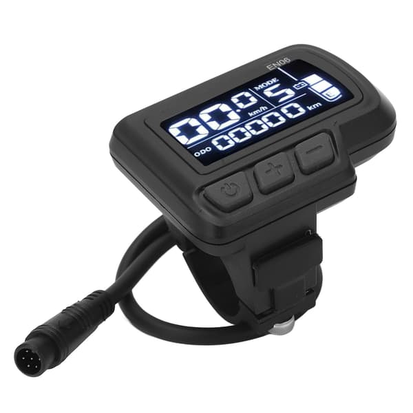 EN06 LCD-displaymåler til elcykel med 6-bens stik 24V-60V Styr 22,2 mm