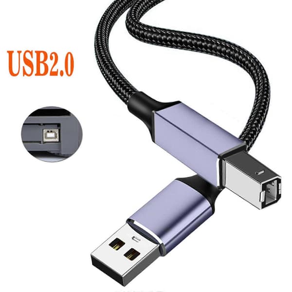 pålideligt USB 2.0 til USB B printerkabel til printere, scannere og MIDI-keyboards.