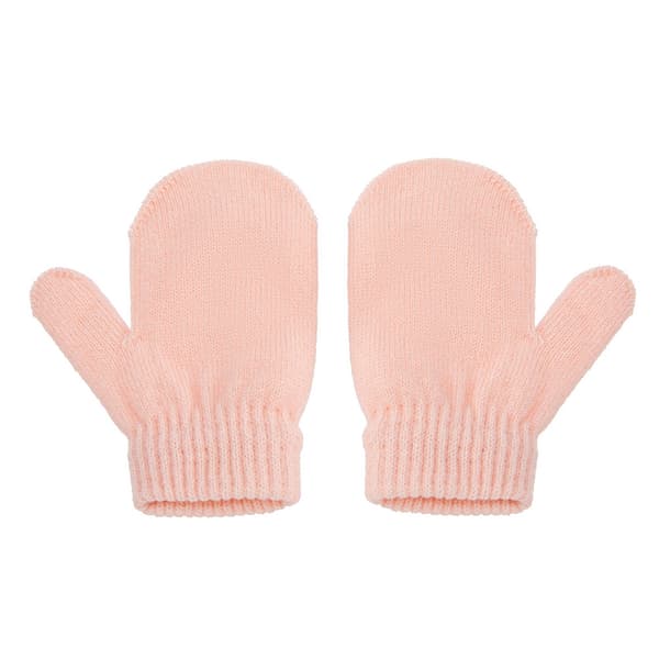 Babylue, skjerf og hansker sett 0-2 år, myk strikk, varm vinter, hvit og rosa