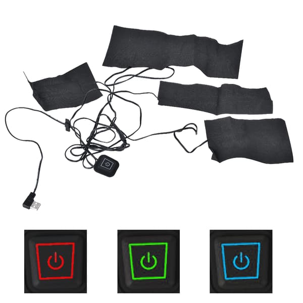 4-i-1-kit med 5V 2A USB-uppvärmda jackdynor med justerbar temperaturkontroll