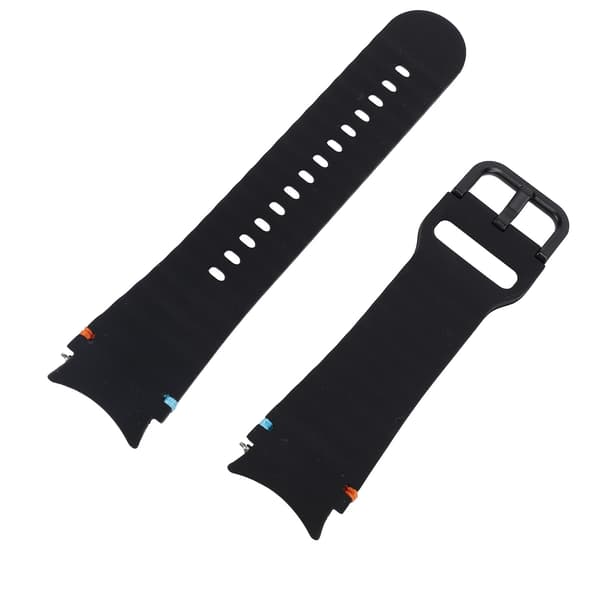 Silikonerem til Watch 7 6 5 4 Series Smartwatch med bølgede linjer, sort, til mænd og kvinder