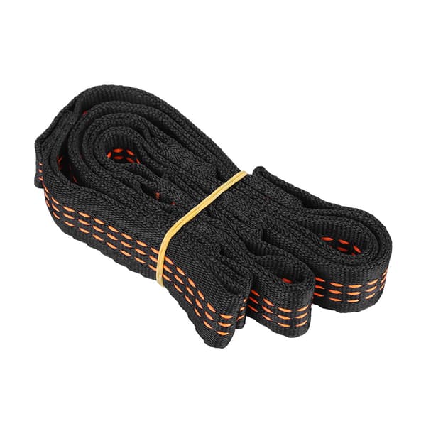 Daisy Chain förlängningsrem för hängmatta, yoga, flygcamping, 1M, 6 öglor, orange