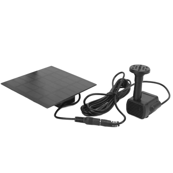 Flydende solcelle springvandspumpe med sprinkler til fuglebade, have, akvarium