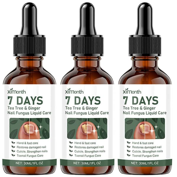 7-dagars Tea Tree Ingefära Nagelväxtessens, Svampdödande Nagel- och Tånagelvårdslösning 3