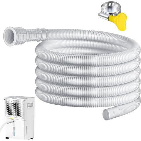Flexibel kondensavloppsslang, 15-25 mm diameter, för split-luftkonditioneringar, 1,5 meter lång - med slangklämmor - tillbehör för luftkonditionering