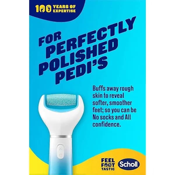 Scholl Velvet Smooth elektrisk fodsliber (våd og tør) - Blå
