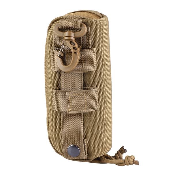 Bærbart støtsikkert solbrilleetui, militærstil, khaki med Molle-krok