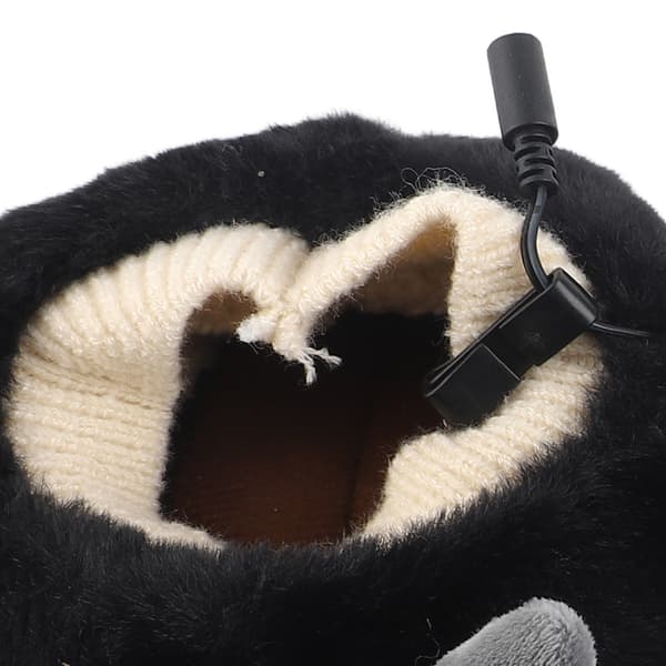 Justerbare USB-oppvarmede plysj-antiskli-sko for menn, vinterfotvarmer