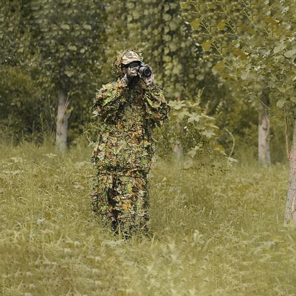 3D Camouflage Vandtæt Regnponcho med hætte til camping, vandreture, voksne og børn