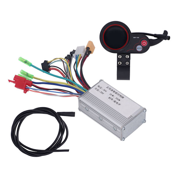 Elcykel Controller Kit 36V 350W med rundt panel og forlængerledning til El-scooter